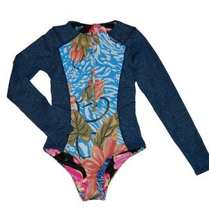 Maaji Long Sleeve One-Piece Swimsuit in Navy, Blue, Pink, Green